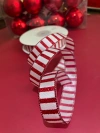 Item No. : 3004 Christmas Gift Packaging Decoration DIY Red Onion Fine horizontal stripe printing # Red and White 1.6cm Christmas Tree Christmas Daily Necessities Application Scenario